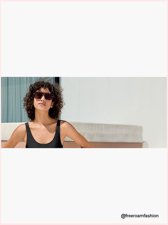 Retro Rectangle Aviator Sunglasses UV400 Protection Lightweight Plastic Frame main image 4